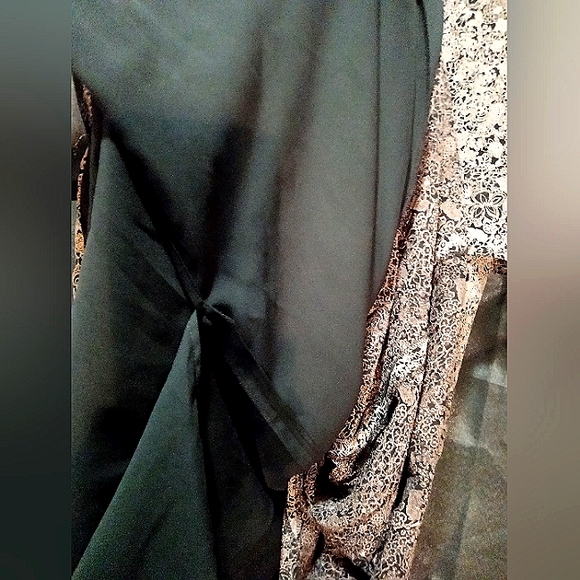 FINAL PRICE DROP Vintage Jones New York Taupe/Black Floral Lace Dress Size 16 - Picture 5 of 10